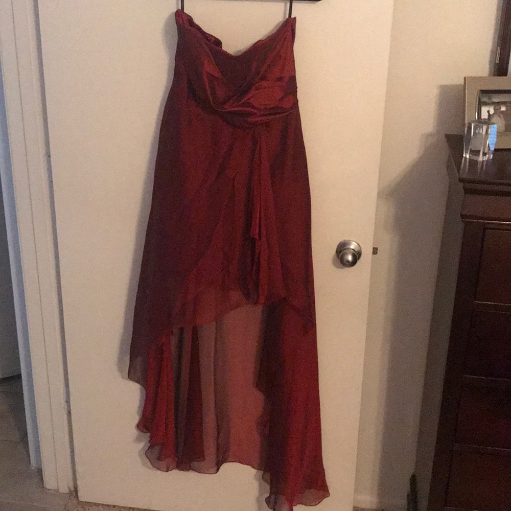 Gorgeous red formal dress! Strapless high low!